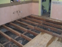 Exposed floor joists