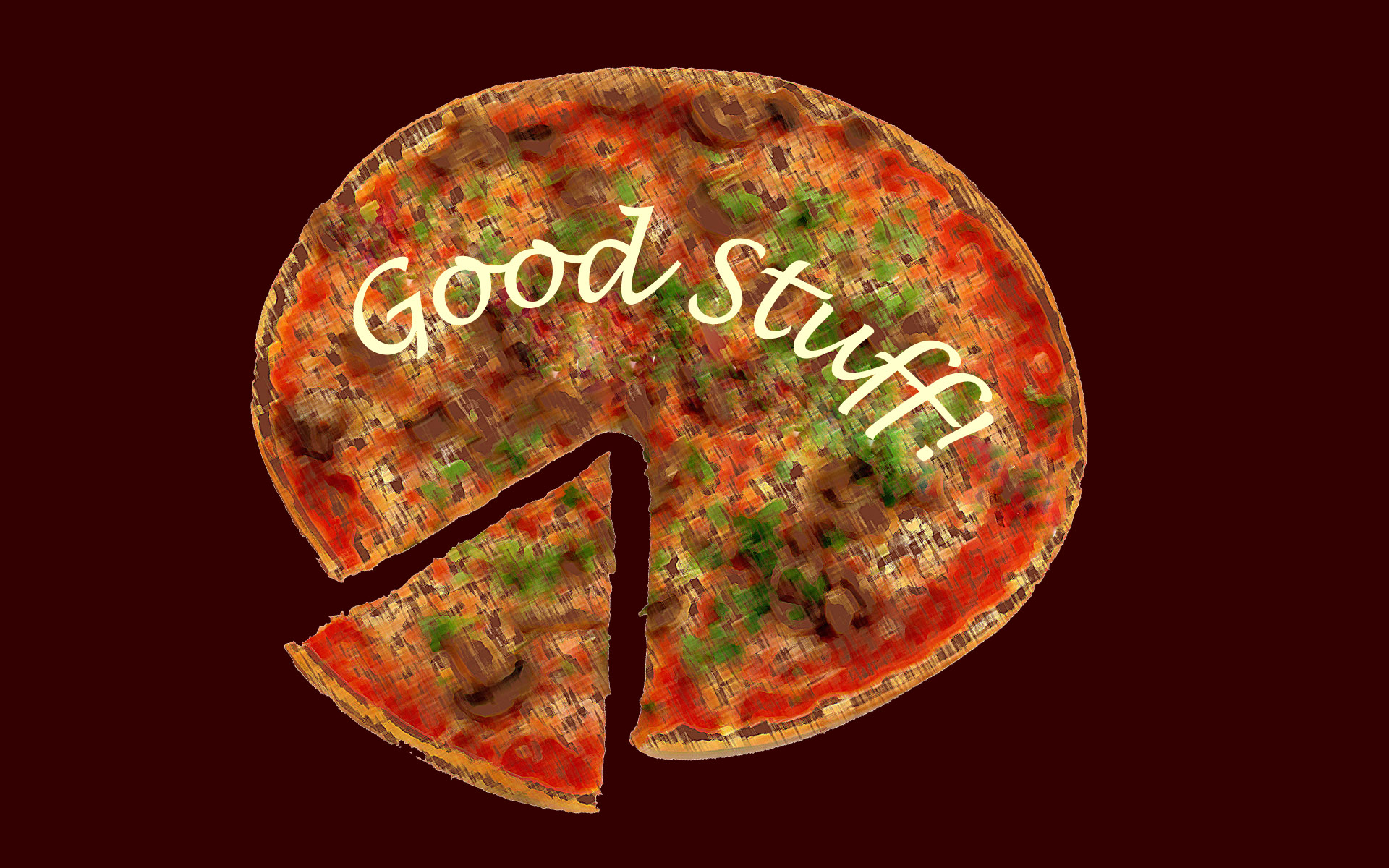 Picture of pizza with slice removed