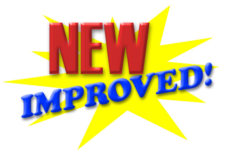 Image says, New-Improved